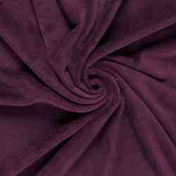 TISSU POLAIRE DOUDOU PRUNE