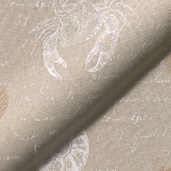 TISSU TOILE ASPECT LINENLOOK CRUSTACES