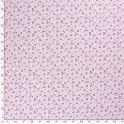 TISSU COTON IMPRIME ALIZEE FLEUR ROSE