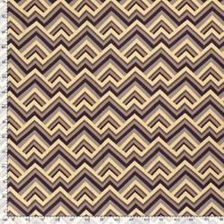 TISSU POPELINE VICOSE TWILL ZIG ZAG GRIS BEIGE