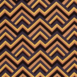 TISSU POPELINE VICOSE ZIGZAG NOIR MARINE BRIQUE