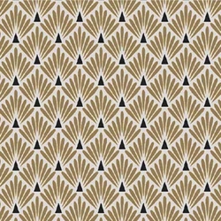 TISSU COTON ENDUIT ECAILLES DOREES OR