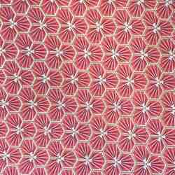 TISSU MFTA COTON GEOMETRIQUE RIAD ORANGE