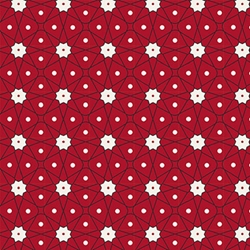 TISSU COTON CERAMIK ROUGE