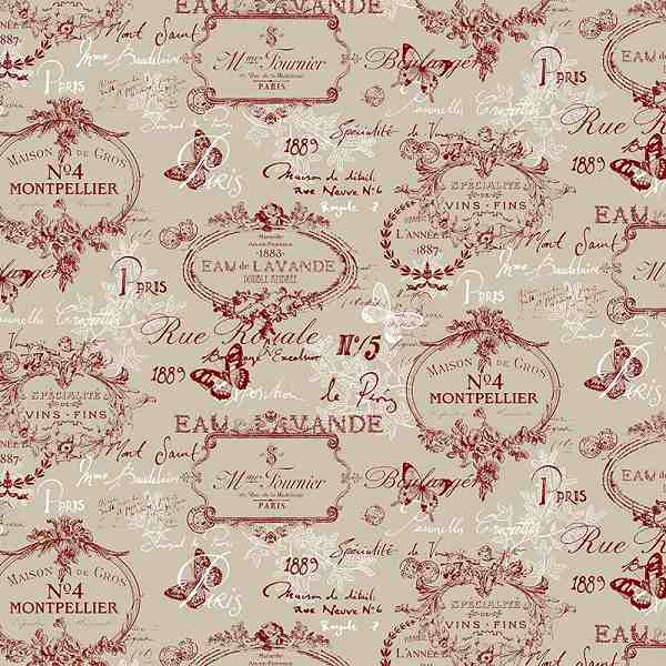 TISSU MFTA TOILE ASPET LIN PARIS RETRO