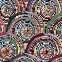 TISSU JACQUARD MFTA TOURBILLON MULTICOLORE
