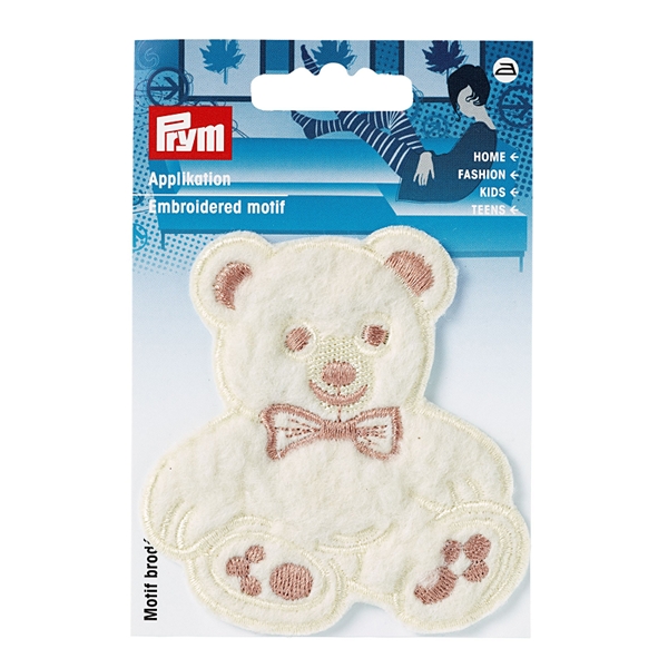 Ecusson Grand nounours, peluche, beige