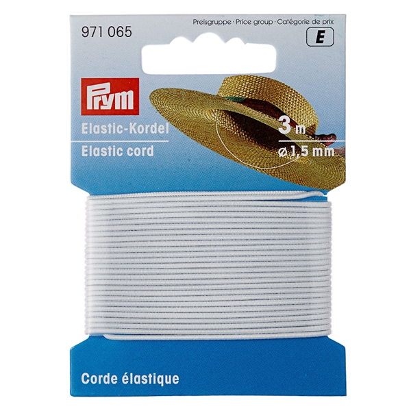 Corde élastique 1,5 mm blanc