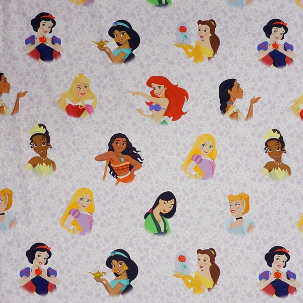 TISSU DISNEY PRINCESSES MULTICOLORES