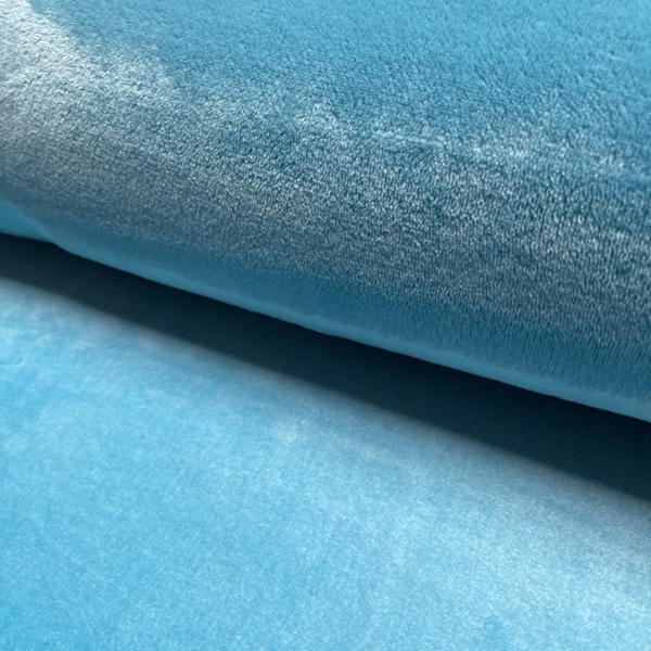 JERSEY VELOURS DOUDOU TURQUOISE