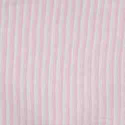 TISSU GAZE DE COTON RAY� ROSE ET BLANC