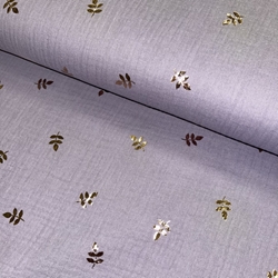 DOUBLE GAZE FEUILLE MAUVE