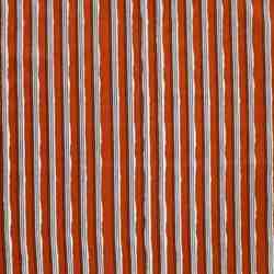 TISSU COTON IMPRIMÉ RAYURES TERRACOTA