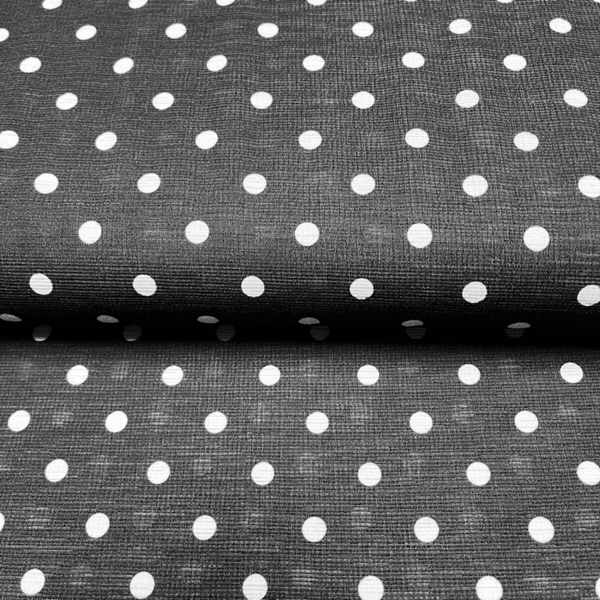 TISSU CHEMISIER POIS NOIR ET BLANC