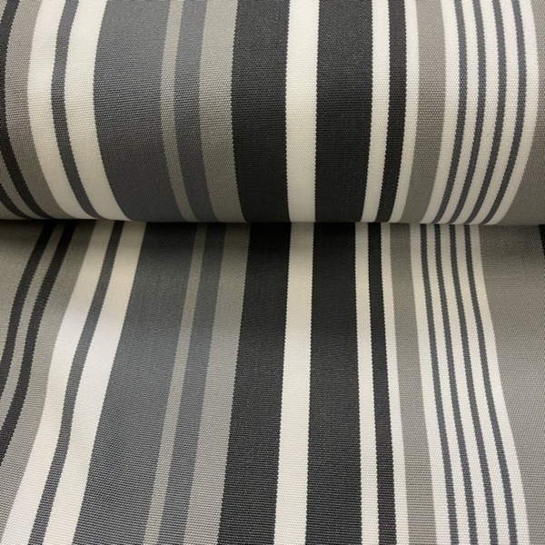 TISSU TOILE PLAYA RAYURE ROCHELLE GRIS 44CM