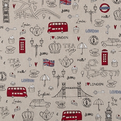 TISSU TOILE ASPECT LIN LONDON 