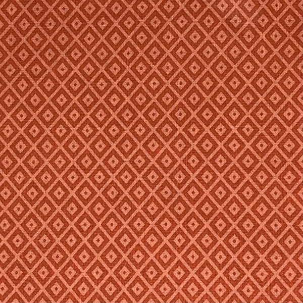 TISSU COTON IMPRIME LOSANGE TERRACOTTA 