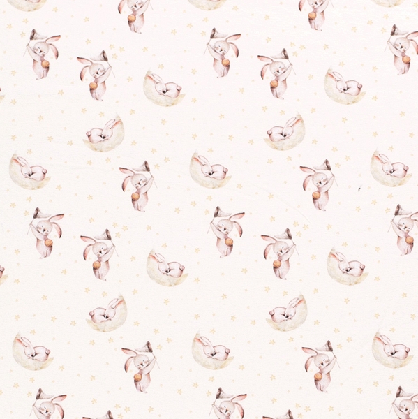 TISSU JERSEY DIGITAL GOTS OEKO-TEX LAPIN CALIN