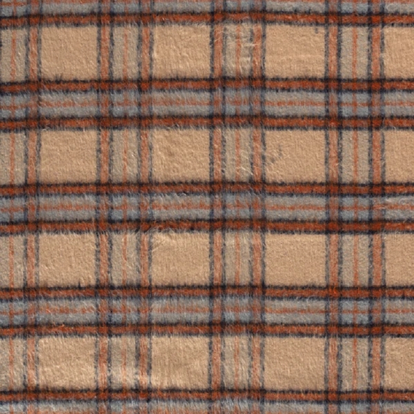 TISSU MANTEAU CARREAU BEIGE