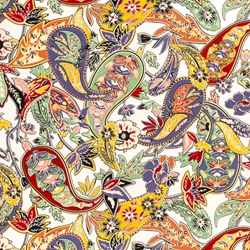 TISSU CHEMISIER VISCOSE CACHEMIRE MULTICOLORE