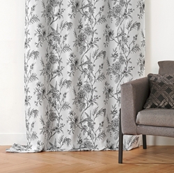 JACQUARD CHERRY OISEAU NOIR BLANC