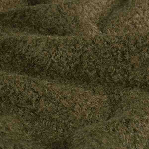 TISSU BOUCLETTE MOUTON VERT KAKI