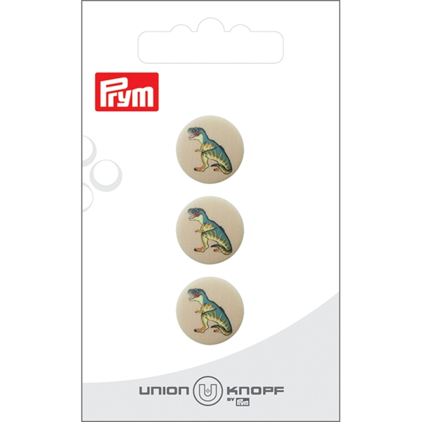 Bouton poly. 2-tr 15mm dino multi 