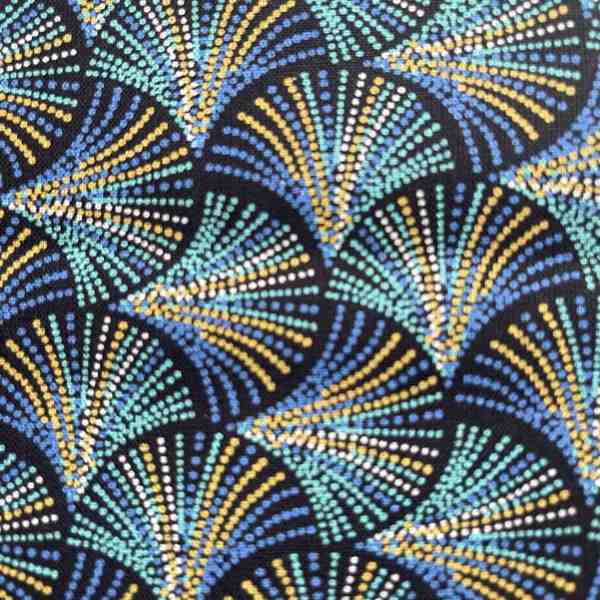 TISSU MFTA COTON PLUME TURQUOISE