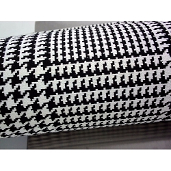 TISSU JACQUARD PRINCE DE GALLES NOIR E BLANC