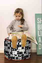 TISSU JACQUARD MFTA POP NOIR ET BLANC