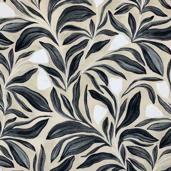 TISSU BACHETTE COTON MFTA CHLOE 280cm NOIR GRIS