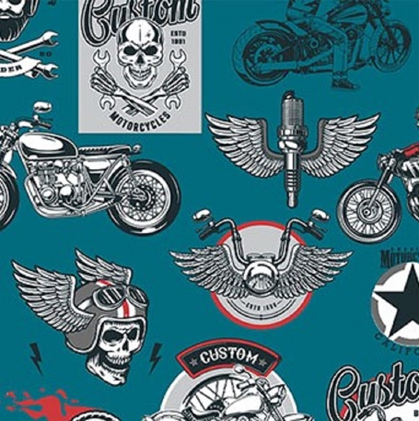 COUPON COTON BIKER VERT 1M50 X 1M40