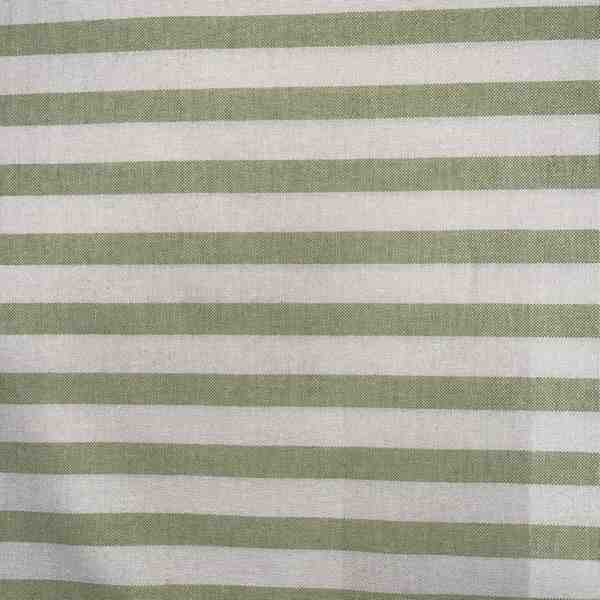 TISSU TOILE ASPECT LIN RAYURE PISTACHE