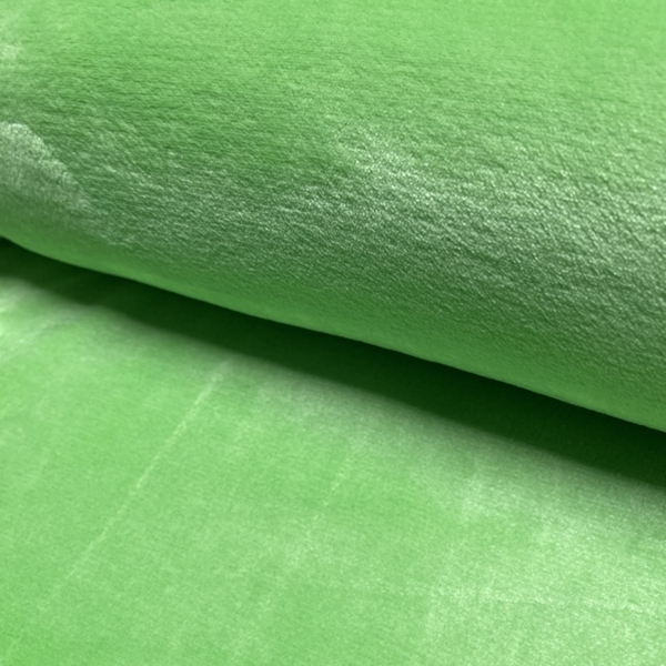 TISSU JERSEY VELOURS DOUDOU VERT ANIS