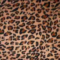 TISSU FAUSSE FOURRURE LEOPARD FAUVE
