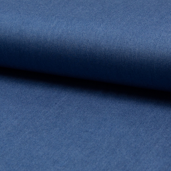 TISSU CHAMBRAY VISCOSE BLEU STONE