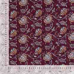 TISSU MATELASSÉ COTON IMPRIMÉ RÉVERSIBLE BORDEAUX 