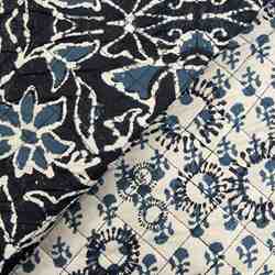 TISSU MATELASSÉ RÉVERSIBLE FAIENCE BLEU NATUREL