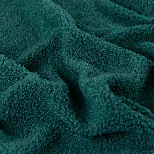 TISSU SOFT TEDDY BOUCLETTE VERT CANARD