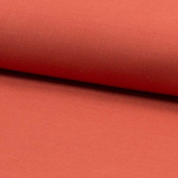 TISSU COTON UNI OEKO-TEX ORANGE CORAIL