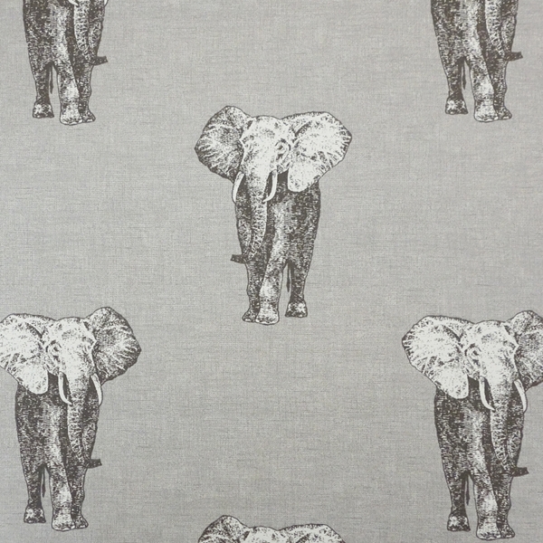 TISSU TOILE ELEPHANT OKAVANGO GRIS