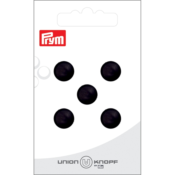 Bouton poly. pied 10mm noir 