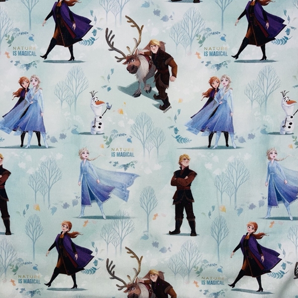 TISSU COTON IMPRIME LE REINE DES NEIGES DISNEY