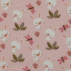 COUPON JERSEY LAPIN ROSE 1 M X 1.50 M