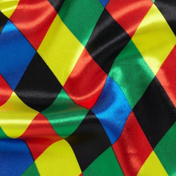 TISSU SATIN ARLEQUIN CARNAVAL MULTICOLORE