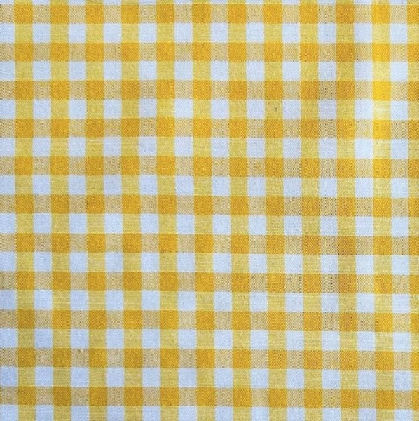 COUPON COTON VICHY JAUNE 1M50 X 1M40