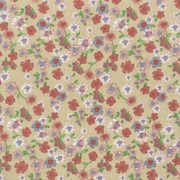 COUPON COTON ZITA ROSE ECRU 1 M X 1M40