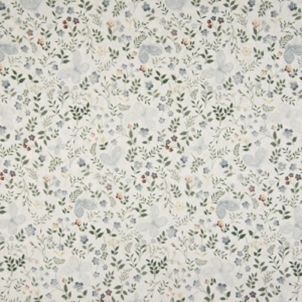 TISSU POPELINE COTON DIGITAL FLEURS PAPILLON 023
