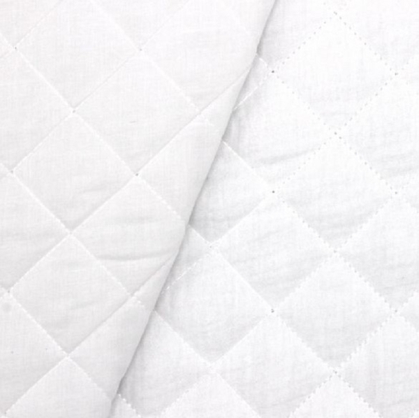 TISSU MATELASSE DOUBLE FACE BLANC