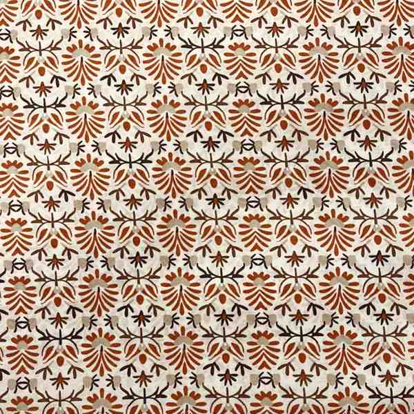 TISSU COTON IMPRIMÉ INDIENNE FLEURS SOLAIRE